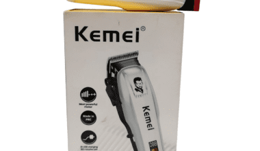 KEMEI PG809A White & Black Rechargeable Professional Electric Hair Clipper and Hair Trimmer.