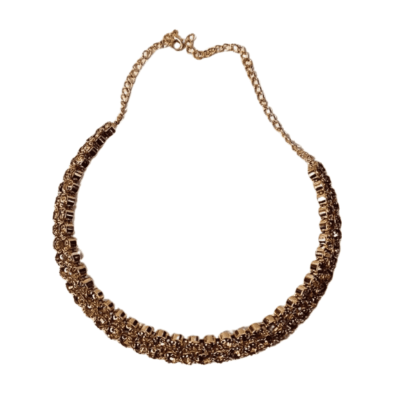 2 Line BIG Diamond Studded Necklace for Girls and Women Jewellery.