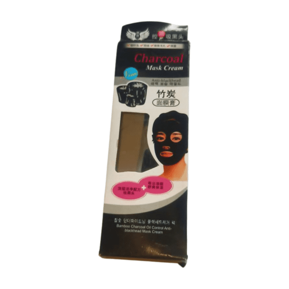 CHARCOAL MASK CREAM ANTI BLACKHEAD, BAMBOO CHARCOAL OIL CONTROL ANTI BLACKHEAD MASK CREAM.