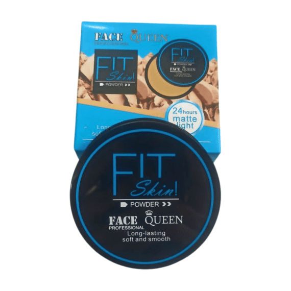 FACE QUEEN PROFESSIONAL FIT SKIN 2IN1 POWDER 24 H MATTE LIGHT LONG LASTING SOFT AND SMOOTH