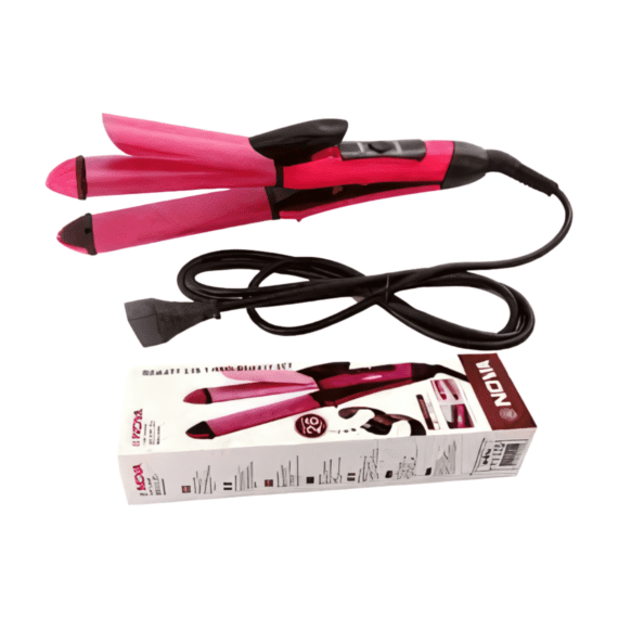 NOVA 2 in 1 Hair Straightener and Curler with Ceramic Plate. NV 2009