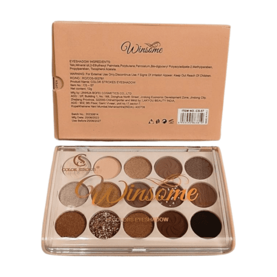 COLOR STROKES WINSOME 15 COLORS EYESHADOW CS-57-01