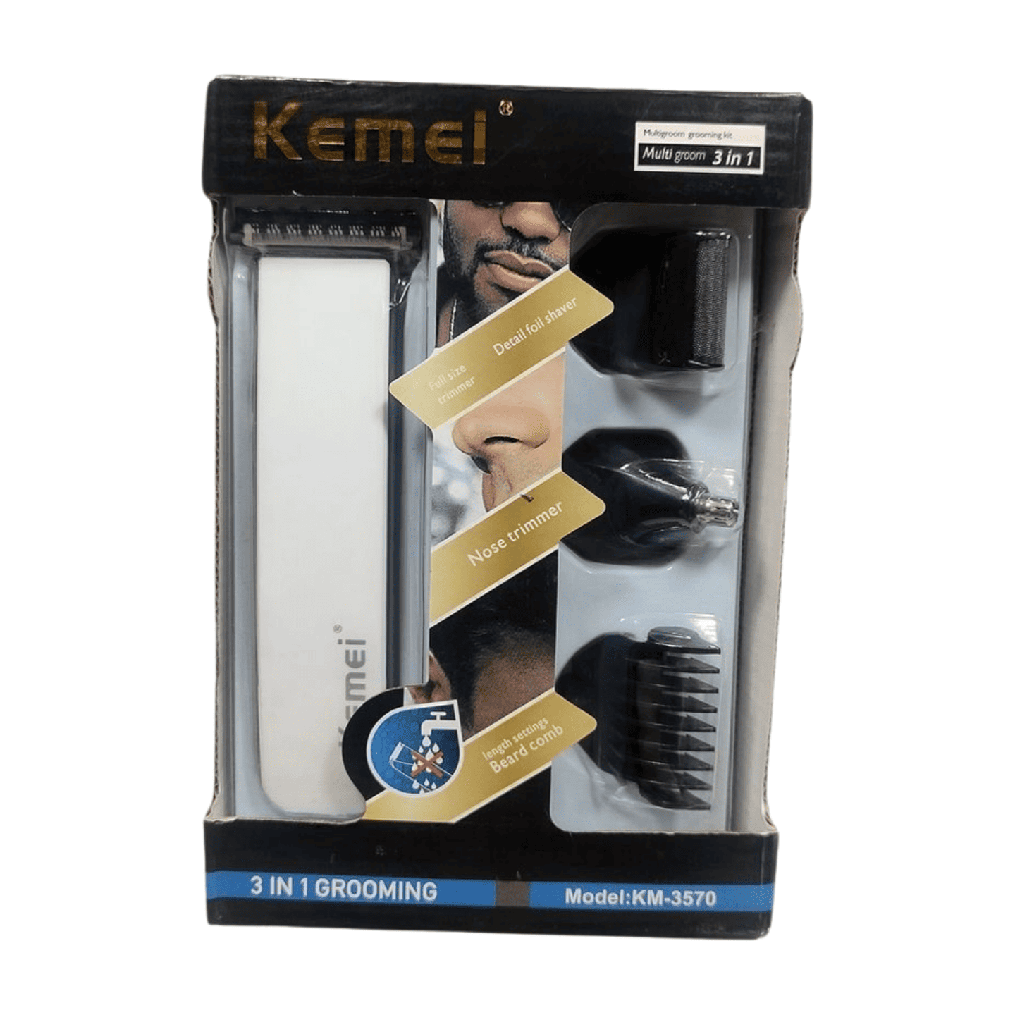 Efficient Grooming with Kemei 3 in 1 Multigroom Grooming Kit, KM-3570 KEMEI 3570 MAHERACOLLECTION