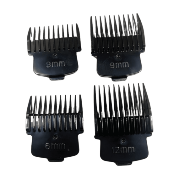 TRIMMER MODEL 657 HAIR CUTTING 4 CLIPS SIZE 3MM, 6MM, 9MM, 12MM