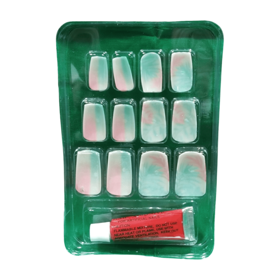 XUCA BEAUTY FASHION NAIL 12 PRE GLUED NAIL ART DECORATION KIT. 1114-11