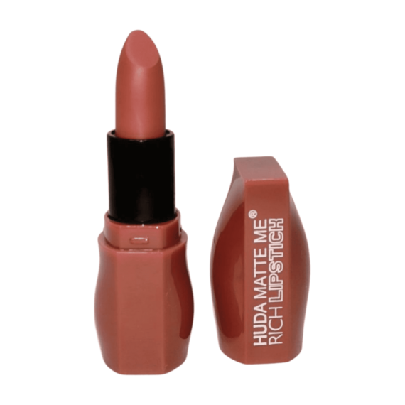 Huda Matte me Rich Lipstick, 24 Hours Long Lasting, Waterproof, Nude Colour 03