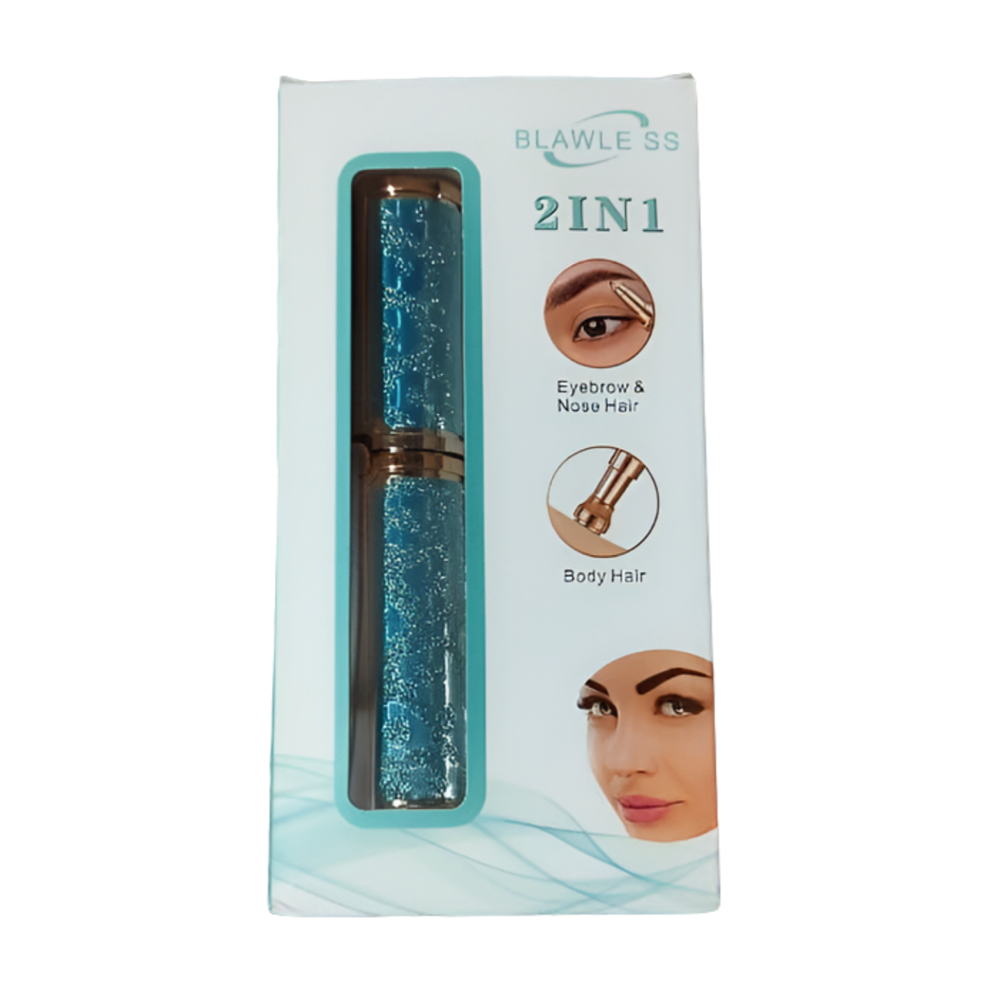 Blawless 2-in-1 Electric Eyebrow and Upper Lip Hair Trimmer, USB Rechargeable