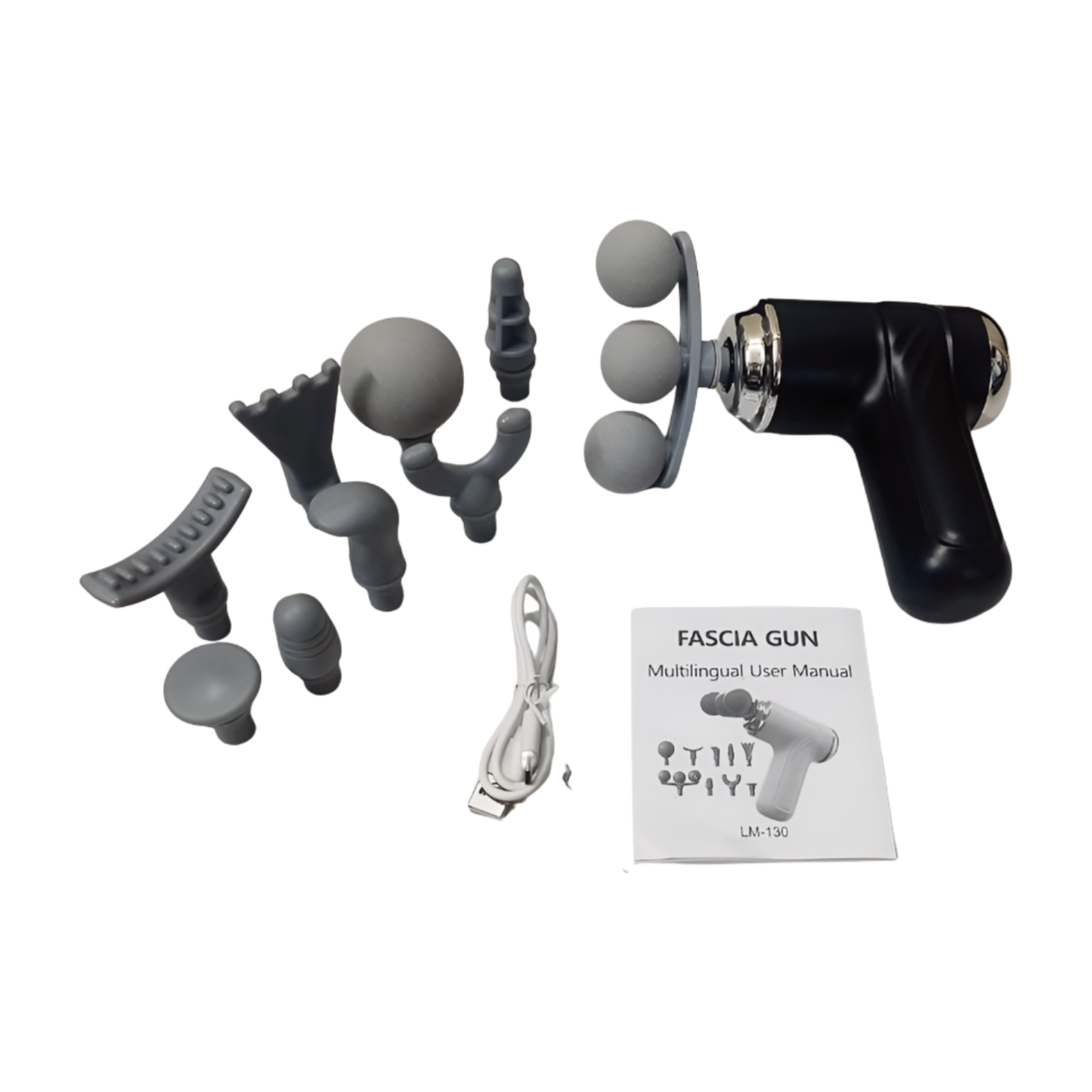 Blueidea 9-in-1 Fascia Gun BLD-130: Your Ultimate Massage Solution 4 Blueidea-9in1-massager-bld-130-BLACK